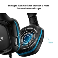 Logitech G432 Gaming Headset, 7.1 Virtual Surround Sound, Compatible with PC, Xbox, PS4, Switch or Mobile Device Via 3.5mm Connection or USB DAC, 50mm Audio Drivers, Enlarged 6mm Mic with Mute Feature Logitech G432 Gaming Headset, 7.1 Virtual Surround Sound, Compatible with PC, Xbox, PS4, Switch or Mobile Device Via 3.5mm Connection or USB DAC, 50mm Audio Drivers, Enlarged 6mm Mic with Mute Feature